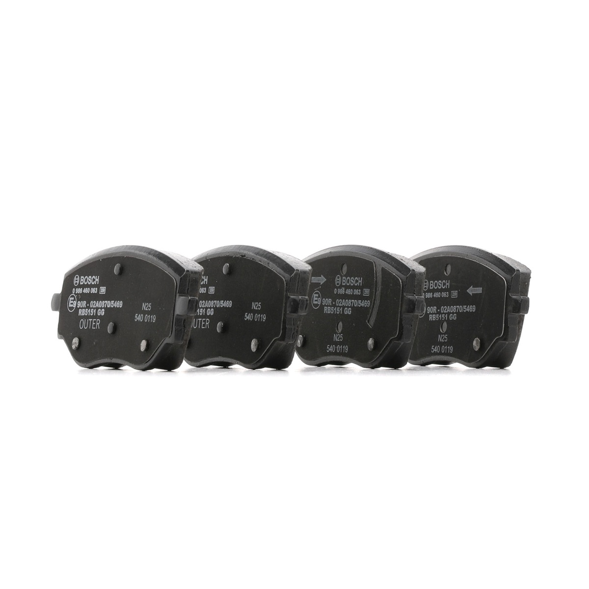 Bosch 0 986 460 063 Brake Pad Set