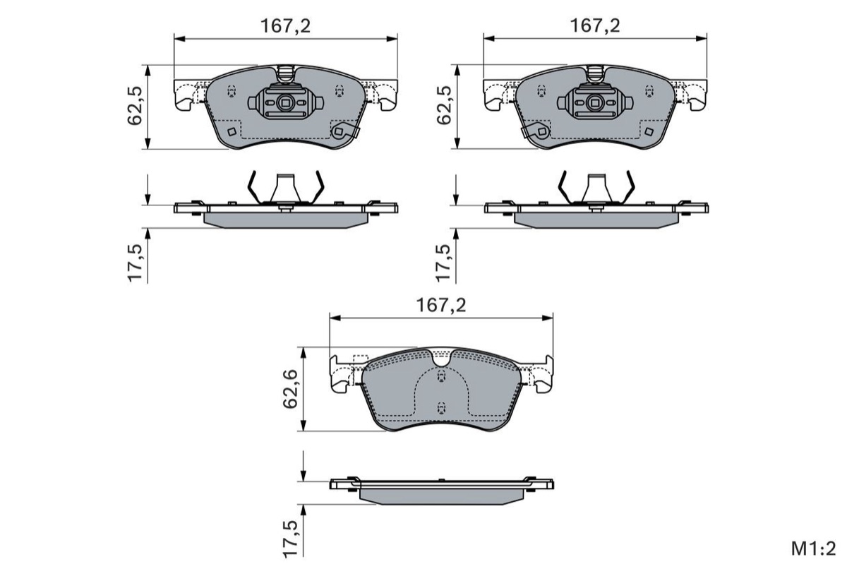 Bosch 0 986 460 222 Brake Pad Set