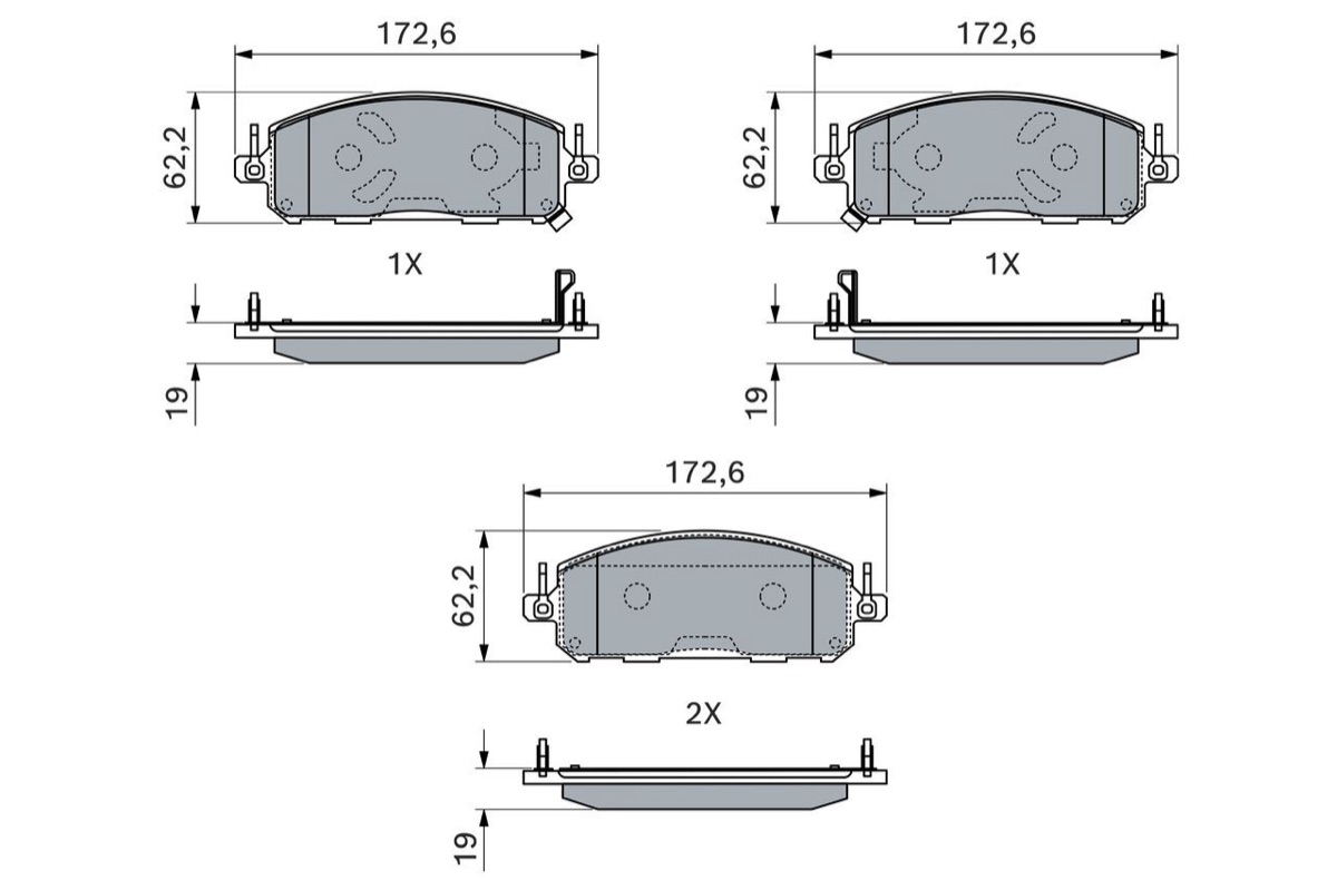 Bosch 0 986 460 223 Brake Pad Set