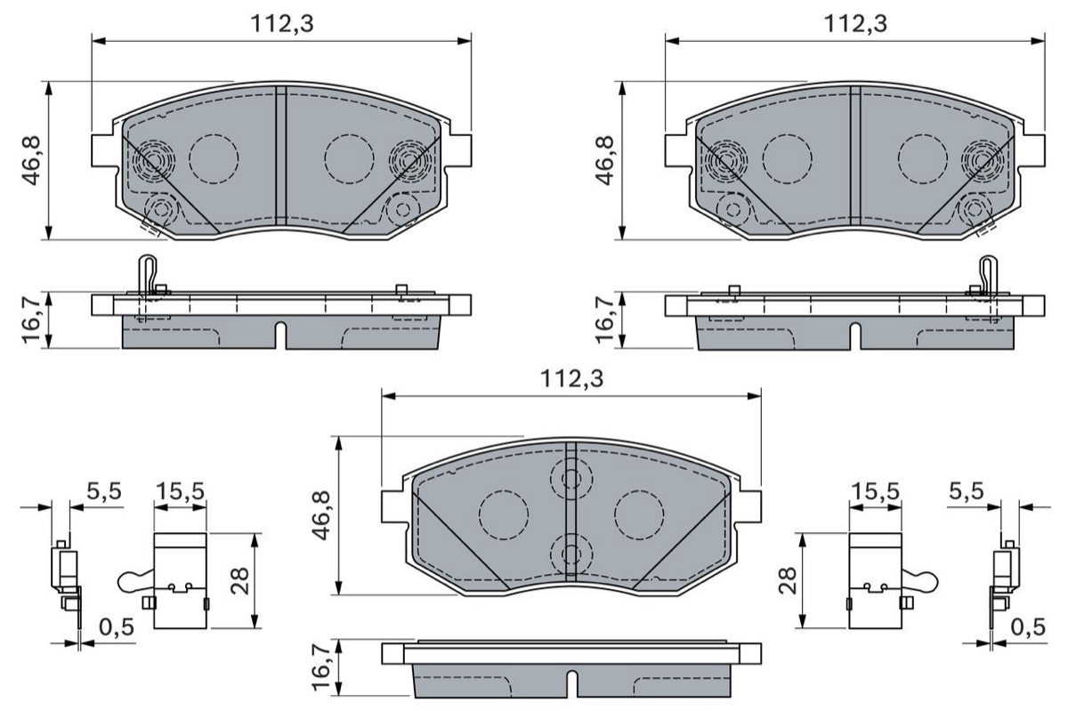 Bosch 0 986 460 227 Brake Pad Set