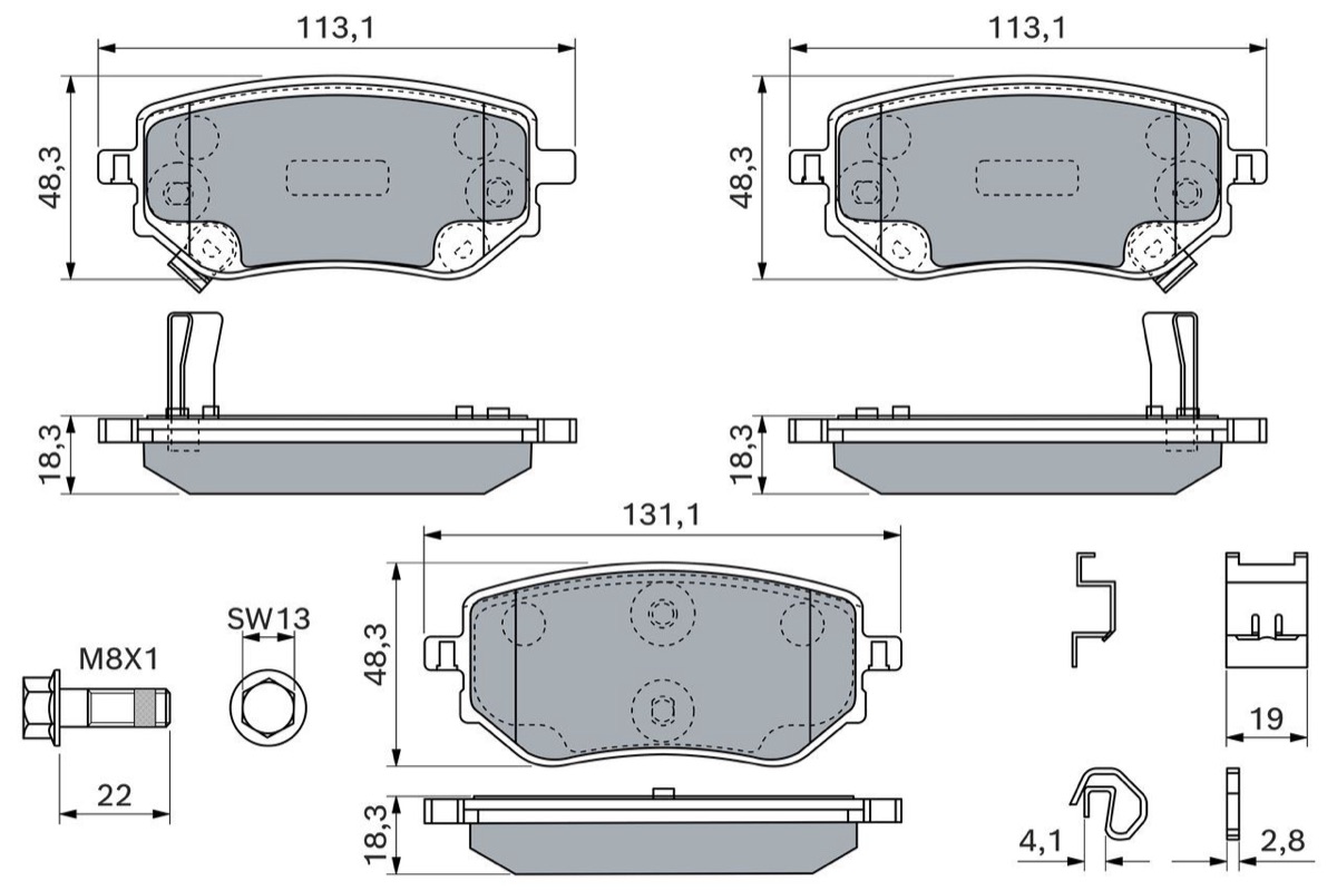 Bosch 0 986 460 242 Brake Pad Set