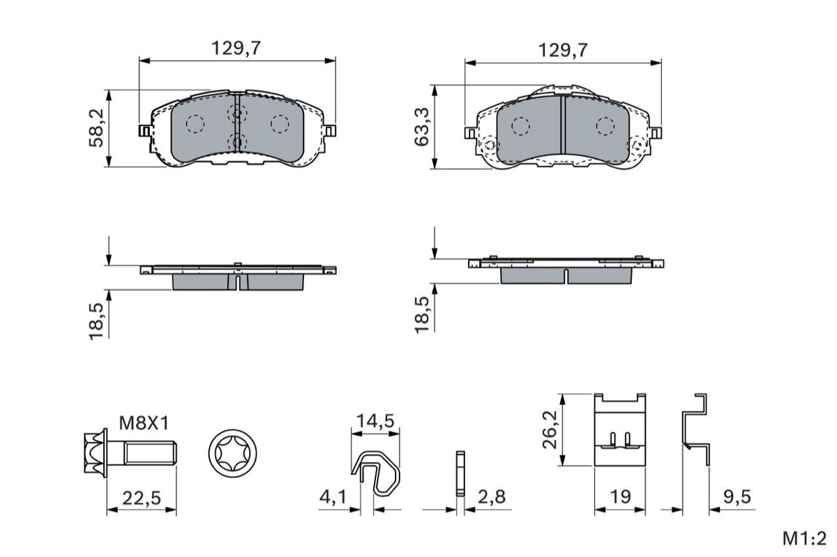 Bosch 0 986 460 253 Brake Pad Set