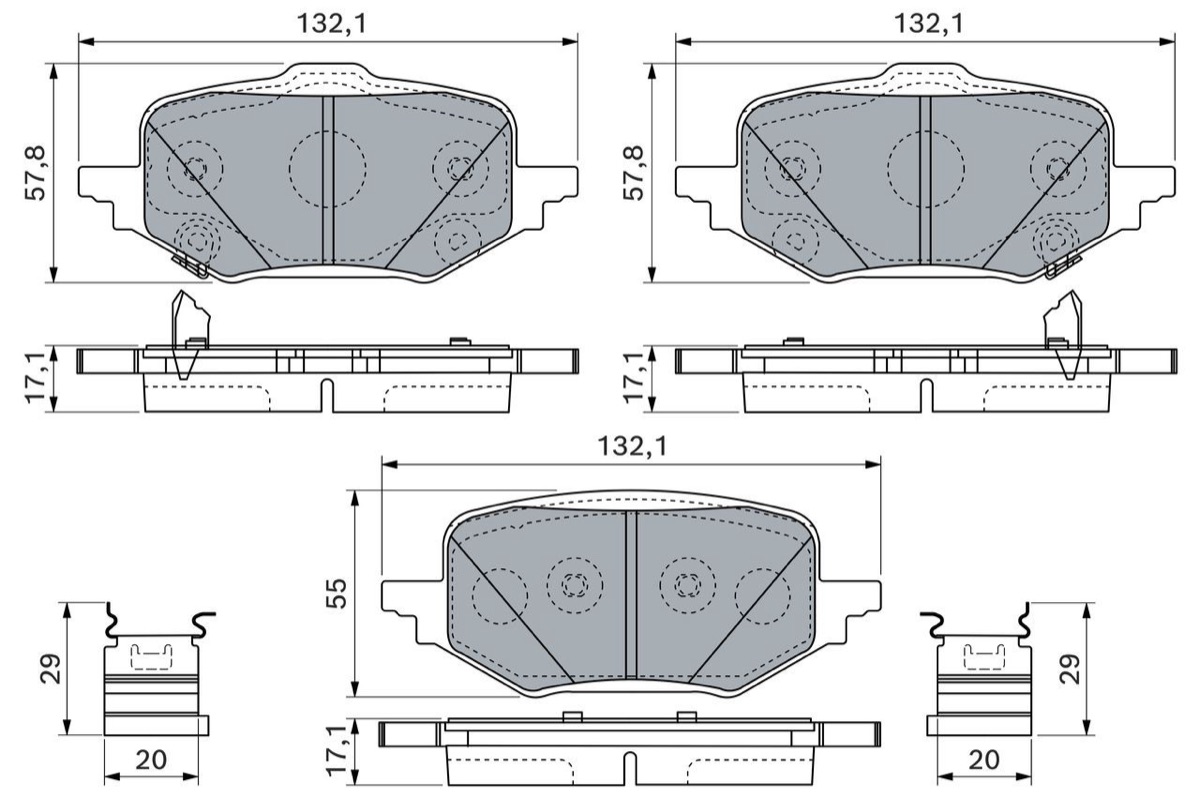Bosch 0 986 460 258 Brake Pad Set