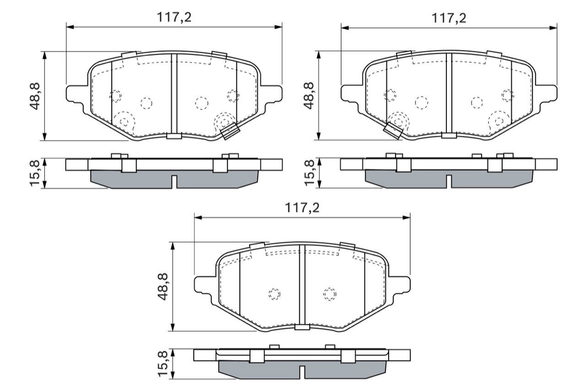 Bosch 0 986 460 326 Brake Pad Set