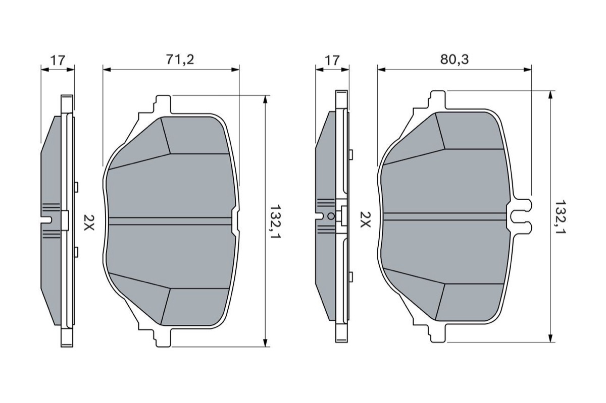 Bosch 0 986 460 464 Brake Pad Set