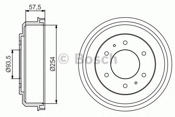 Bosch 0 986 477 220 Brake Drum