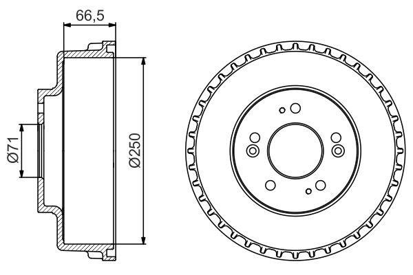 Bosch 0 986 477 228 Brake Drum