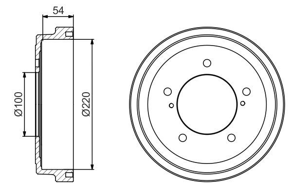 Bosch 0 986 477 236 Brake Drum