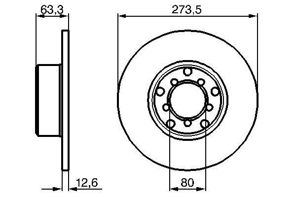 Bosch 0 986 478 057 Brake Disc