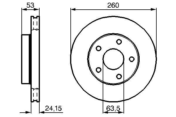 Bosch 0 986 478 195 Brake Disc