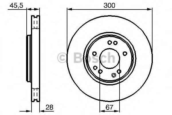 Bosch 0 986 478 526 Brake Disc