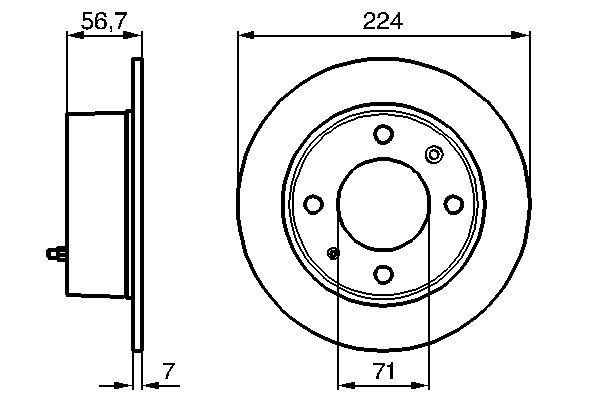 Bosch 0 986 478 749 Brake Disc