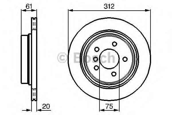 Bosch 0 986 478 763 Brake Disc