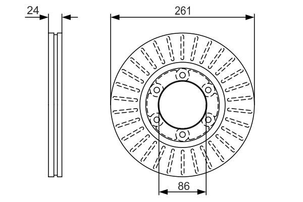Bosch 0 986 479 053 Brake Disc