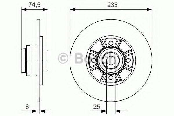 Bosch 0 986 479 760 Brake Disc