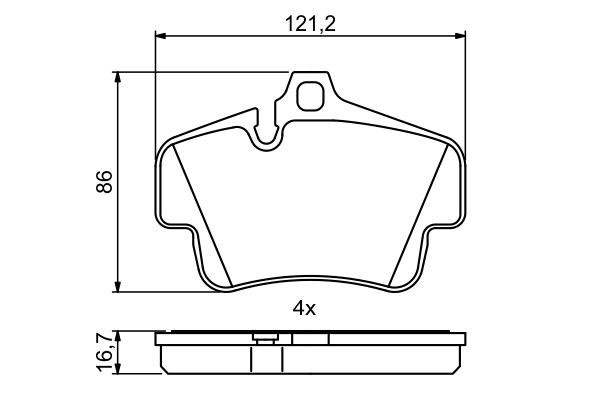 Bosch 0 986 494 699 Brake Pad Set