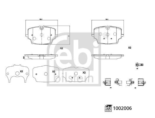Febi Bilstein 1002006 Brake Pad Set