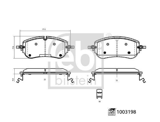 Febi Bilstein 1003198 Brake Pad Set