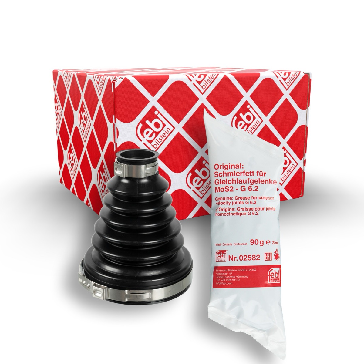 Febi Bilstein 173178 CV Boot Kit, Drive Shaft, Transmission Sided