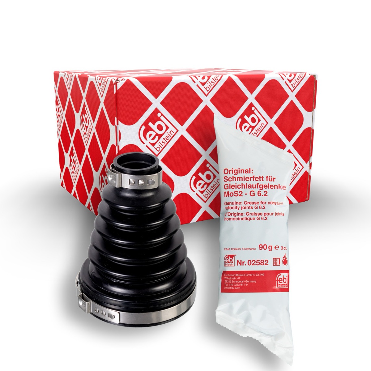 Febi Bilstein 175177 CV Boot Kit, Drive Shaft, Transmission Sided