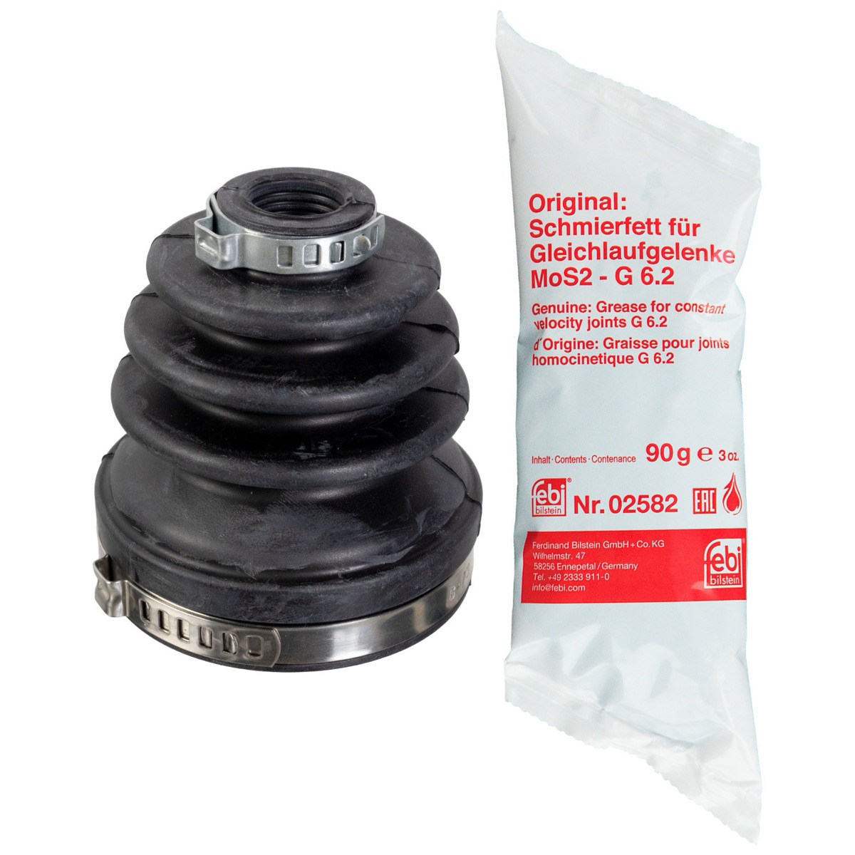 Febi Bilstein 179763 CV Boot Kit, Drive Shaft, Transmission Sided