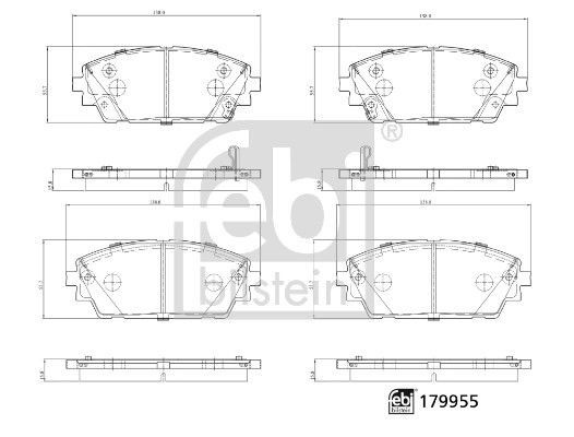 Febi Bilstein 179955 Brake Pad Set