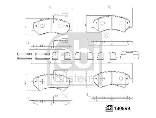 Febi Bilstein 180899 Brake Pad Set
