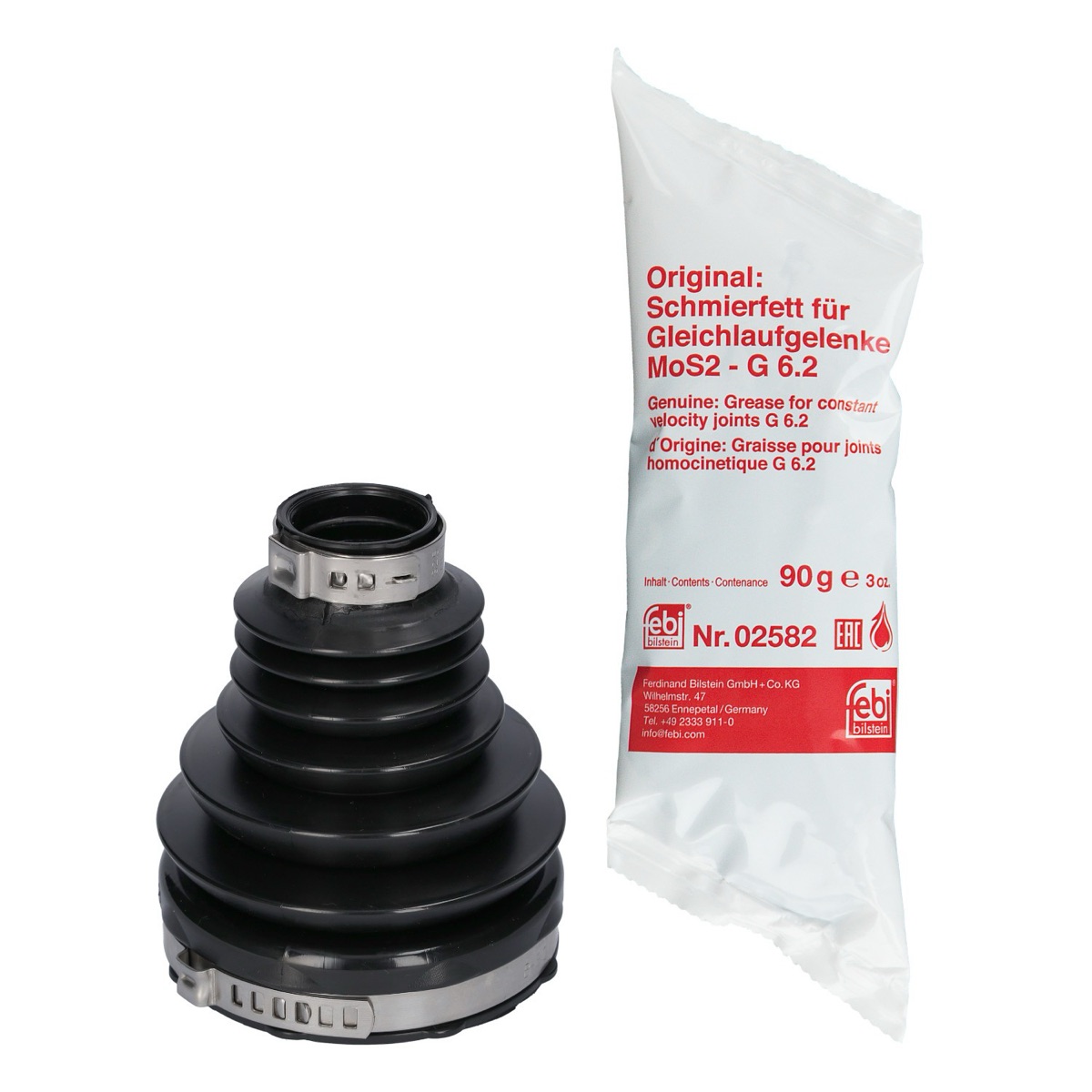 Febi Bilstein 181599 CV Boot Kit, Drive Shaft, Transmission Sided