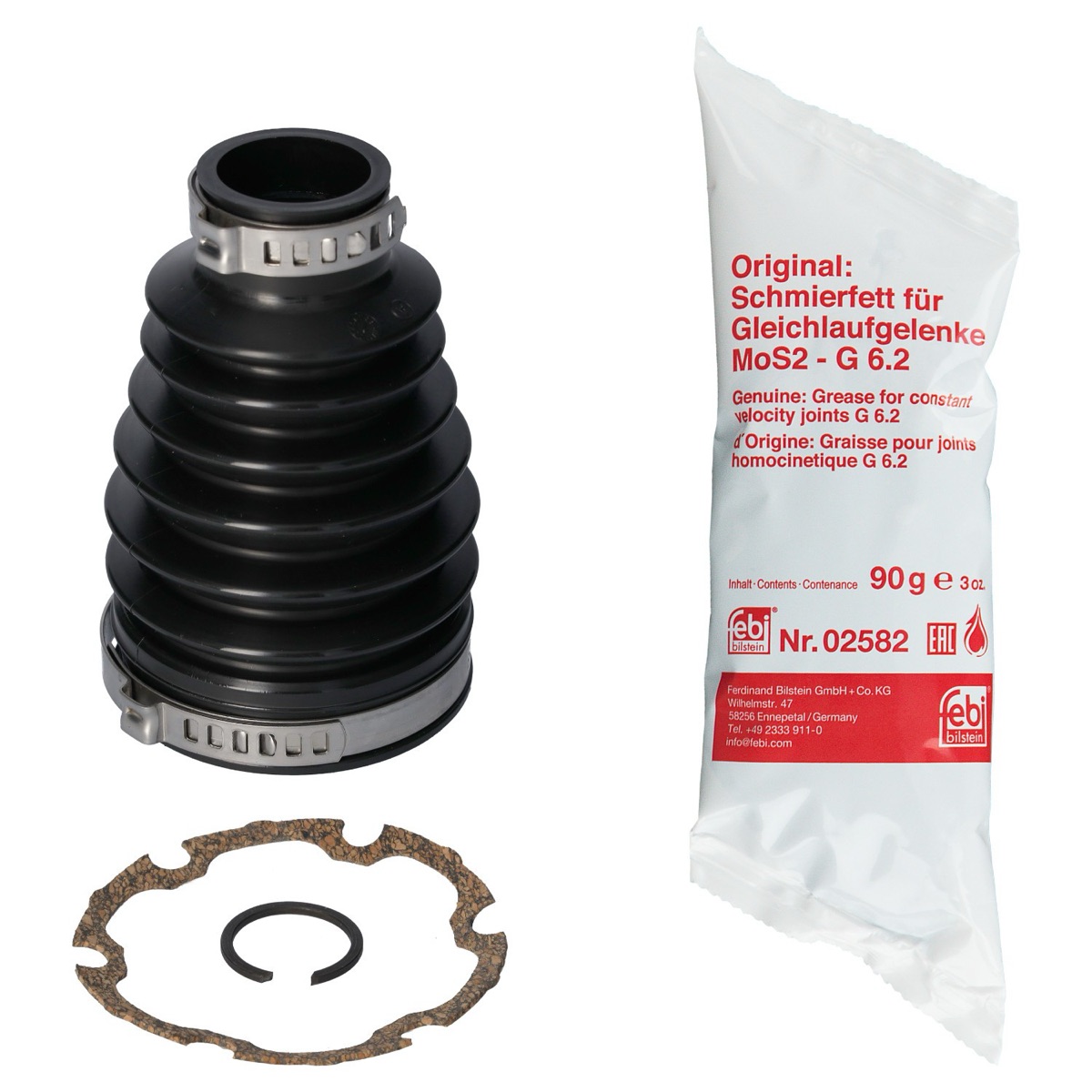 Febi Bilstein 182120 CV Boot Kit, Drive Shaft, Transmission Sided