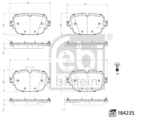 Febi Bilstein 184235 Brake Pad Set