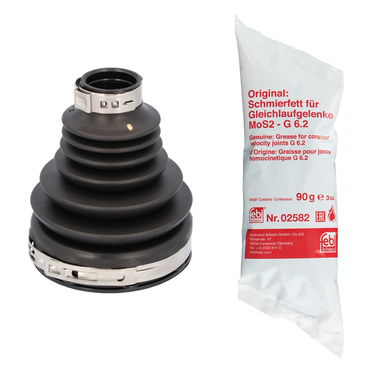 Febi Bilstein 184459 CV Boot Kit, Drive Shaft, Transmission Sided