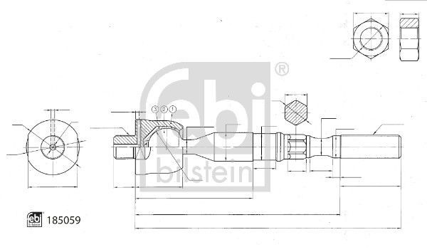 Febi Bilstein 185059 Inner Tie Rod