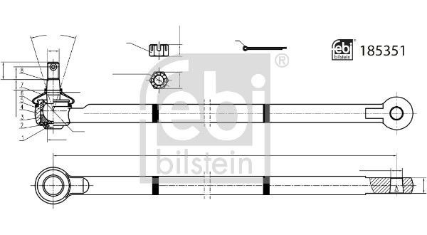 Febi Bilstein 185351 Steering Drag Link