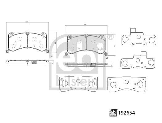 Febi Bilstein 192654 Brake Pad Set