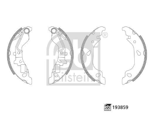 Febi Bilstein 193859 Brake Shoe Set
