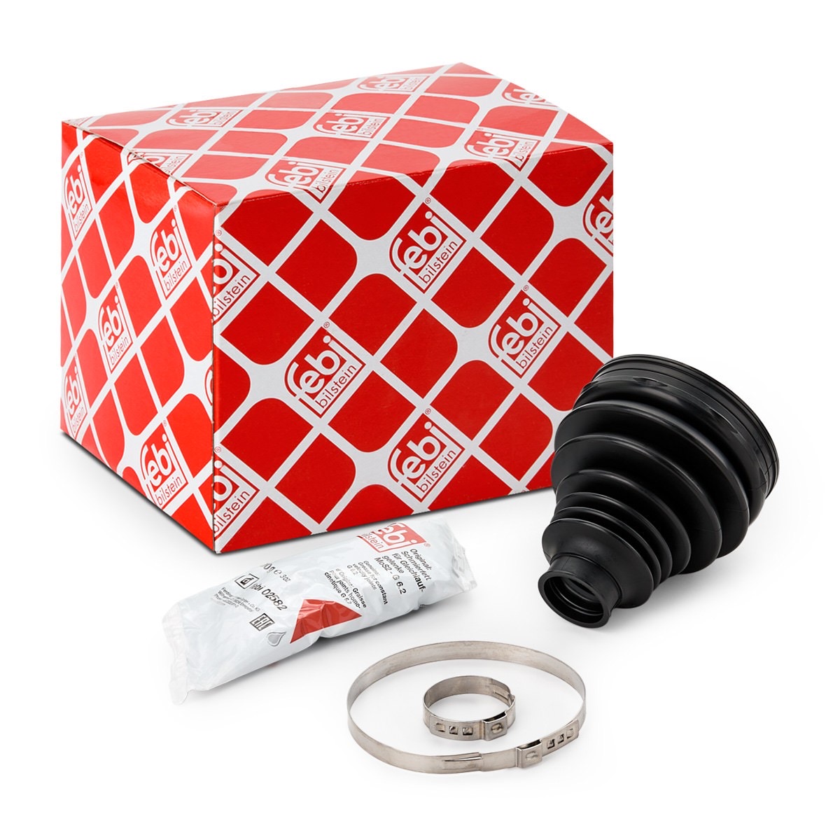 Febi Bilstein 197782 CV Boot Kit, Drive Shaft, Transmission Sided