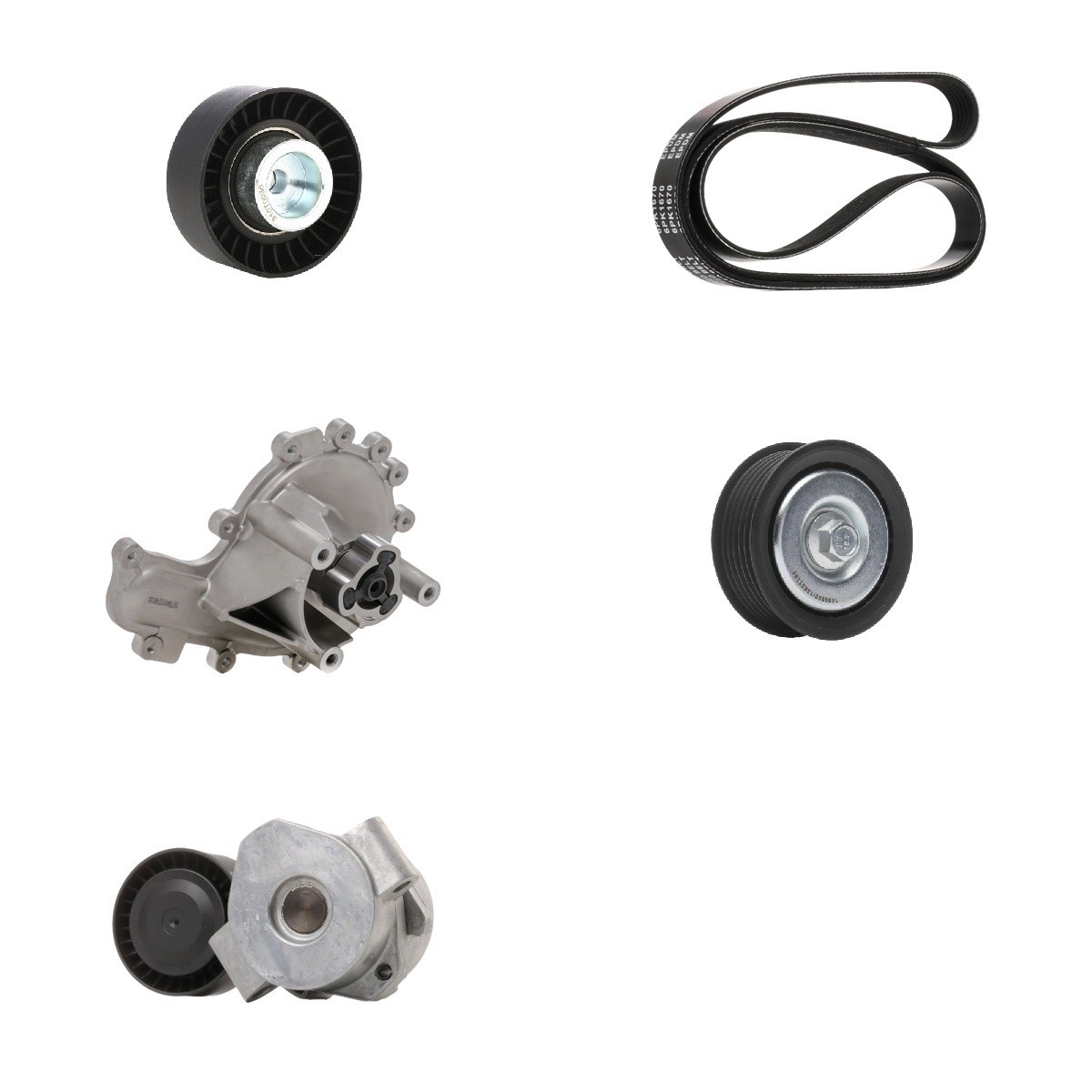 Ridex 4172P0008 Water Pump + V-Ribbed Belt Kit