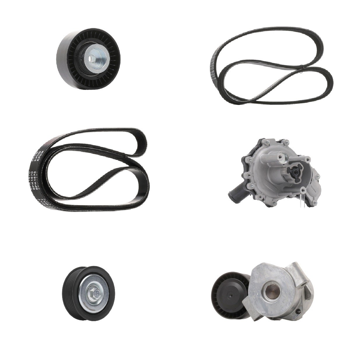 Ridex 4172P0020 Water Pump + V-Ribbed Belt Kit