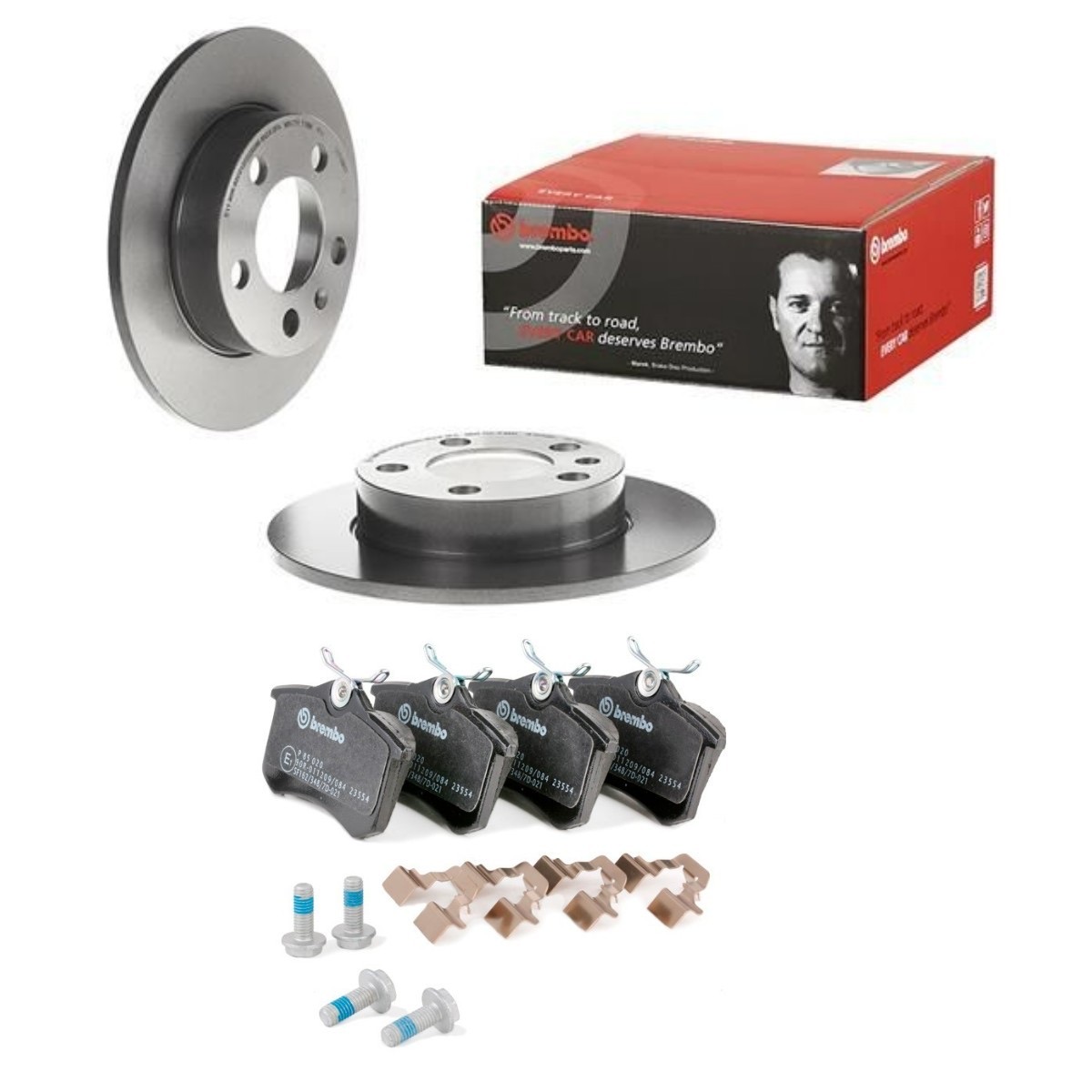 Brembo Prime BRB3405N0010 Brake Discs and Pads Set — Rear 230mm