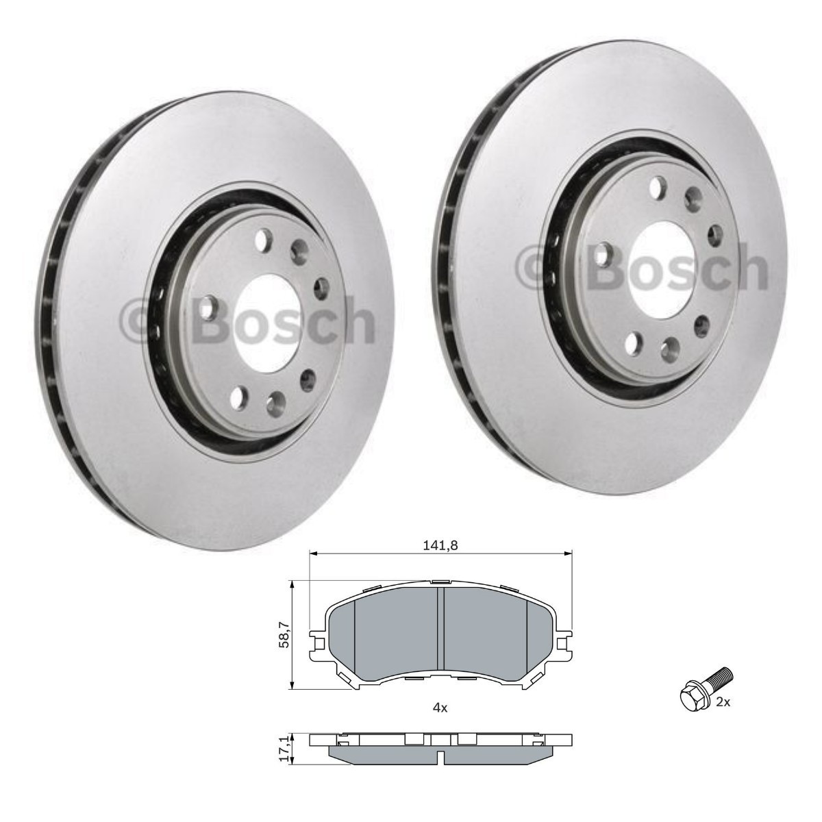 Bosch BSH3405N0160 Brake Discs and Pads Set