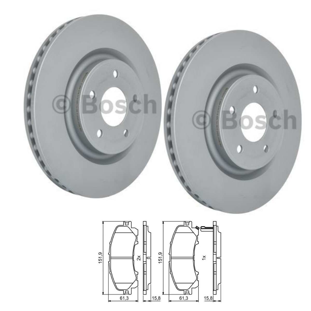 Bosch BSH3405N0169 Brake Discs and Pads Set