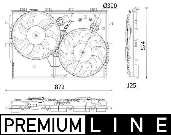 Mahle CFF 550 000P Fan, Radiator
