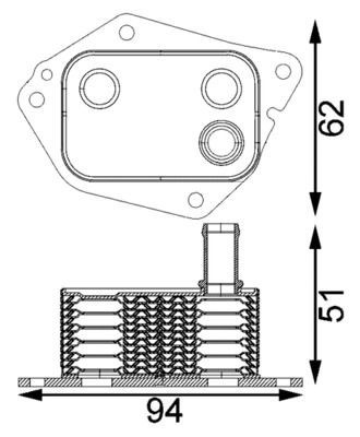 Mahle CLC 199 000S Engine Oil Cooler