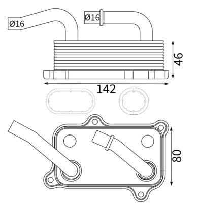 Mahle CLC 24 000S Engine Oil Cooler