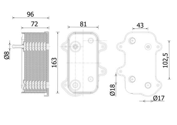 Mahle CLC 282 000S Engine Oil Cooler