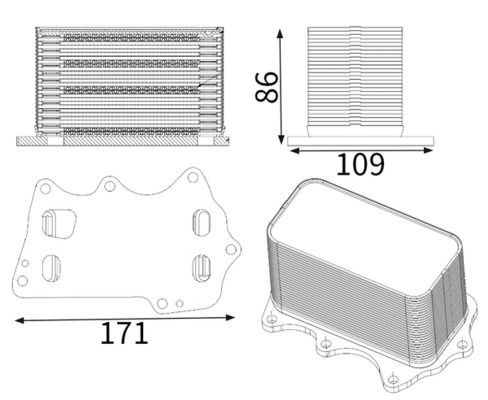 Mahle CLC 350 001S Engine Oil Cooler