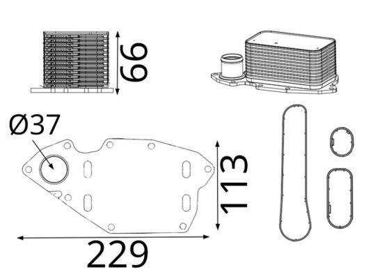 Mahle CLC 423 000S Engine Oil Cooler