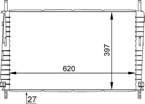 Mahle CR 1141 000S Engine Radiator, for Vehicles