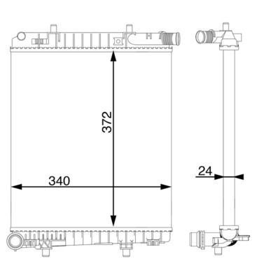 Mahle CR 1592 000S Engine Radiator, for Vehicles
