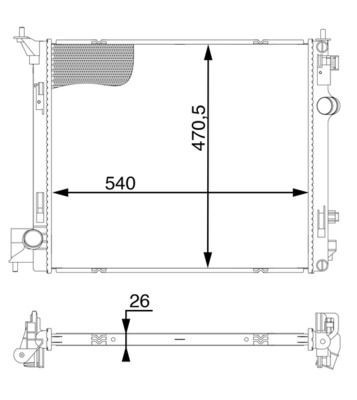 Mahle CR 1595 000S Engine Radiator